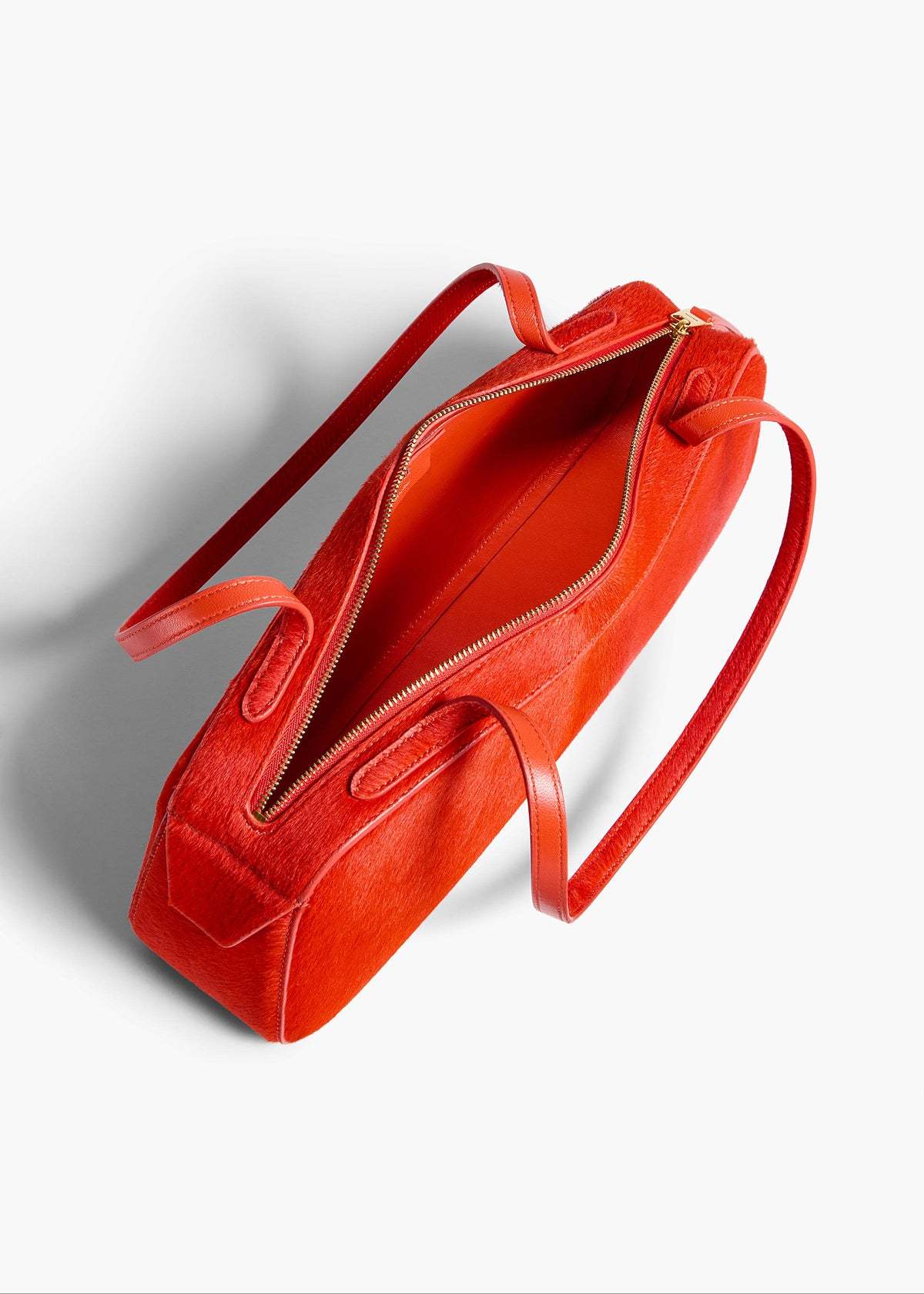 Khaite Simona Zipped Shoulder Bag In Red