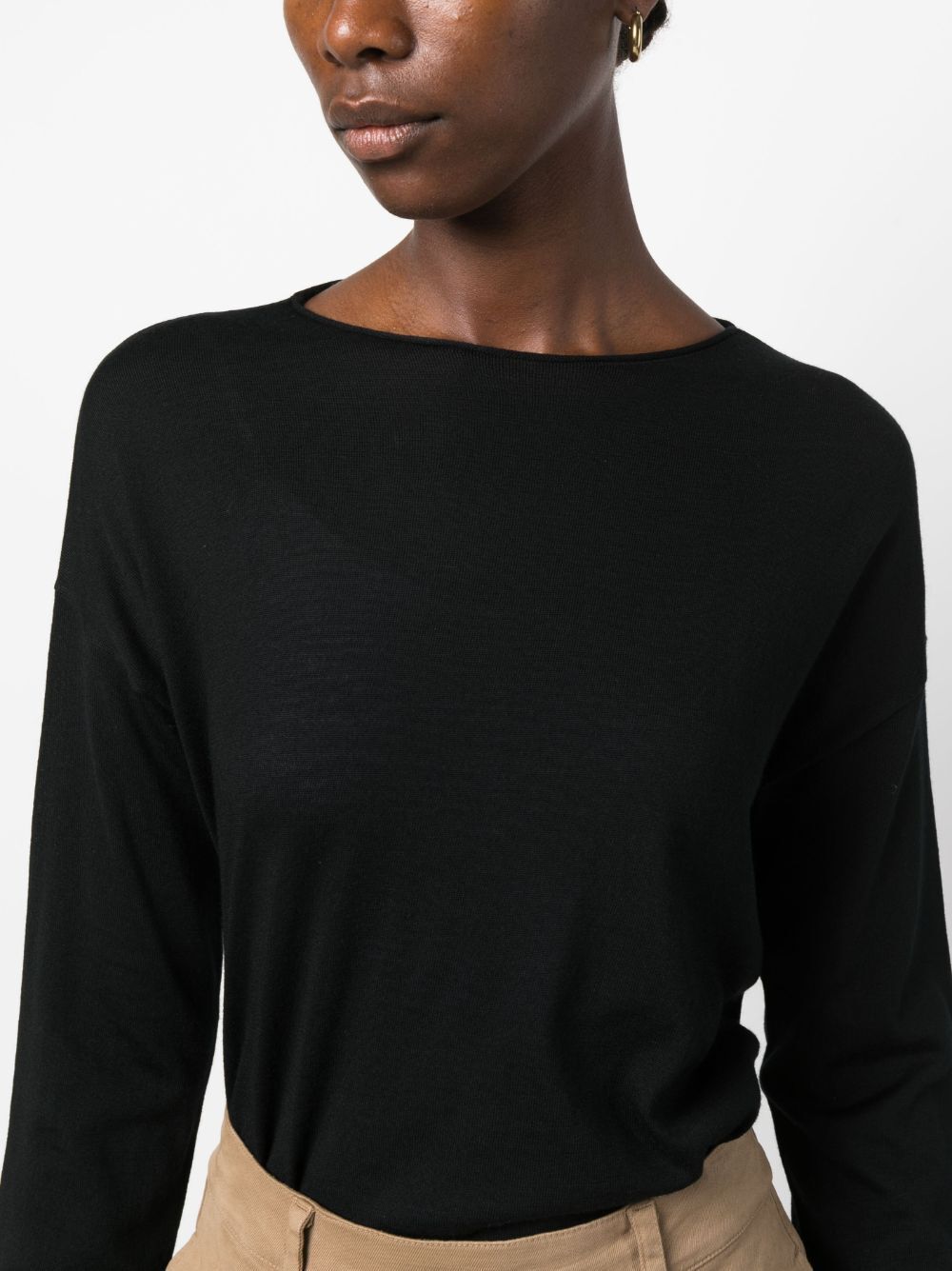 Aspesi Round-neck Pullover In Black