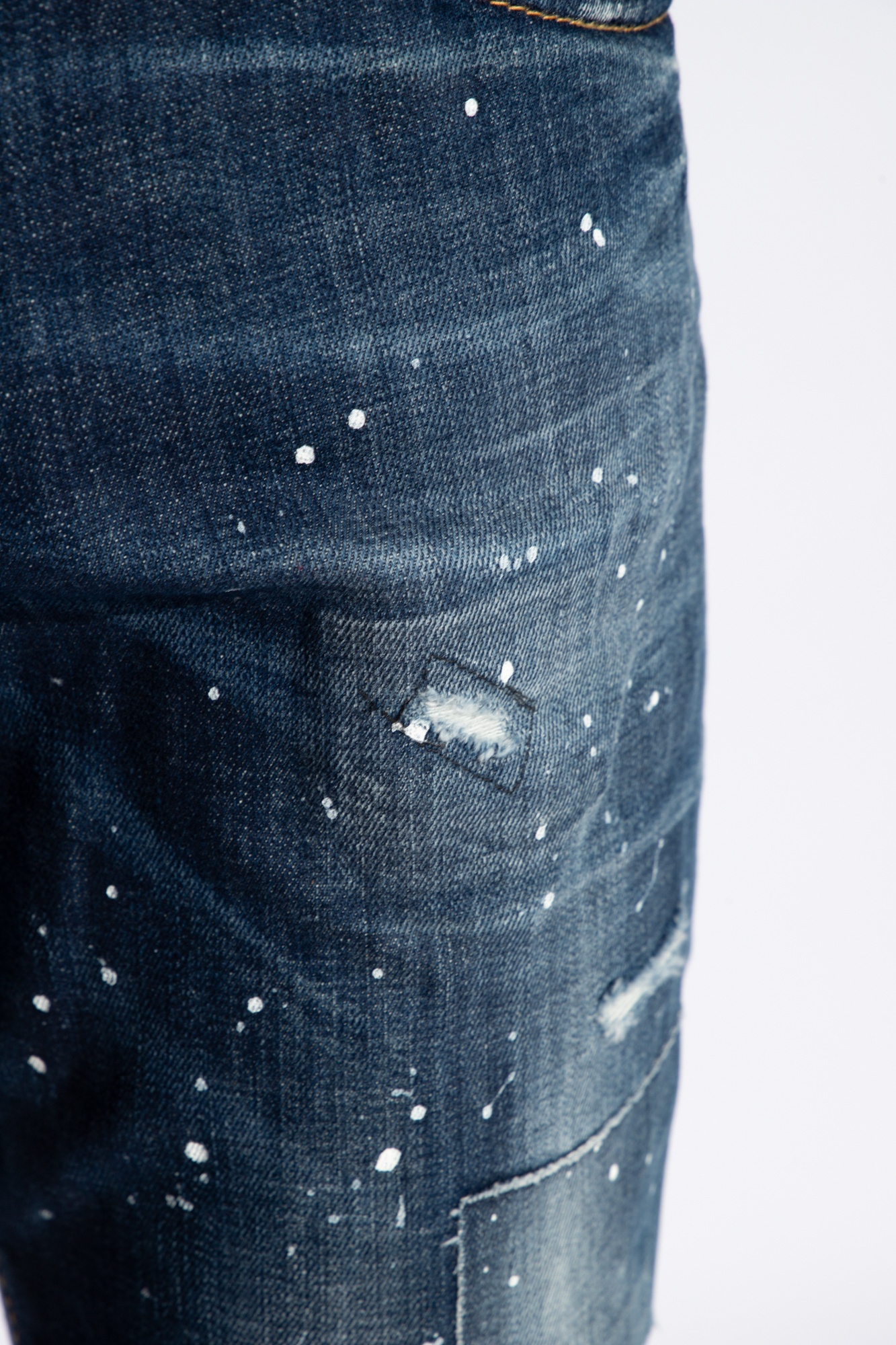Dsquared2 Logo-patch Cotton-blend Tapered Jeans In Blue