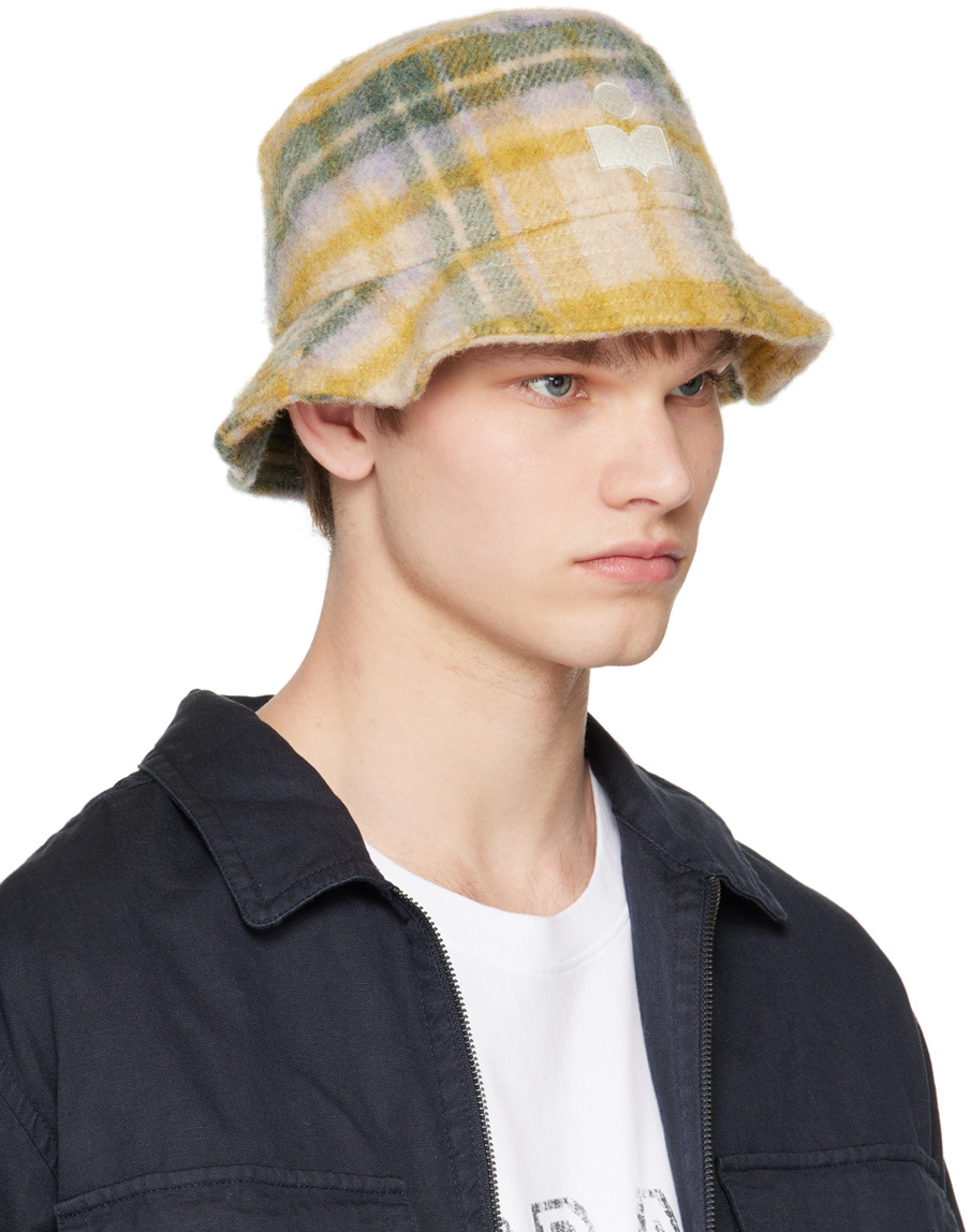Isabel Marant Checked Fisherman's Hat In Black