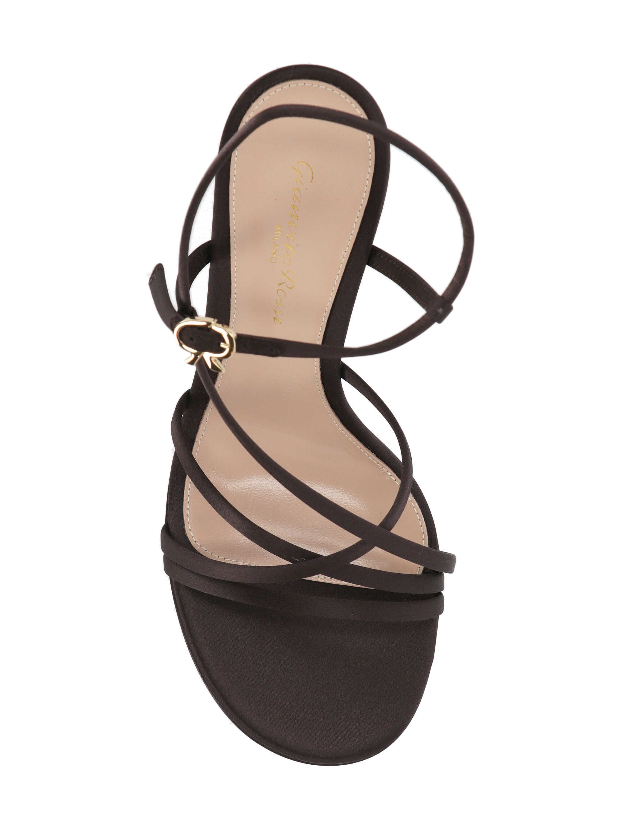 Gianvito Rossi Open Toe Buckled Sandals In Brown