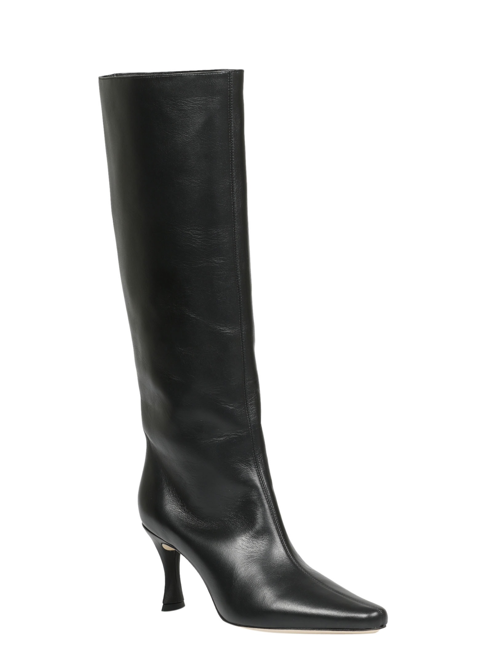 By Far Stevie 42 Leather Knee-high Boots In Black