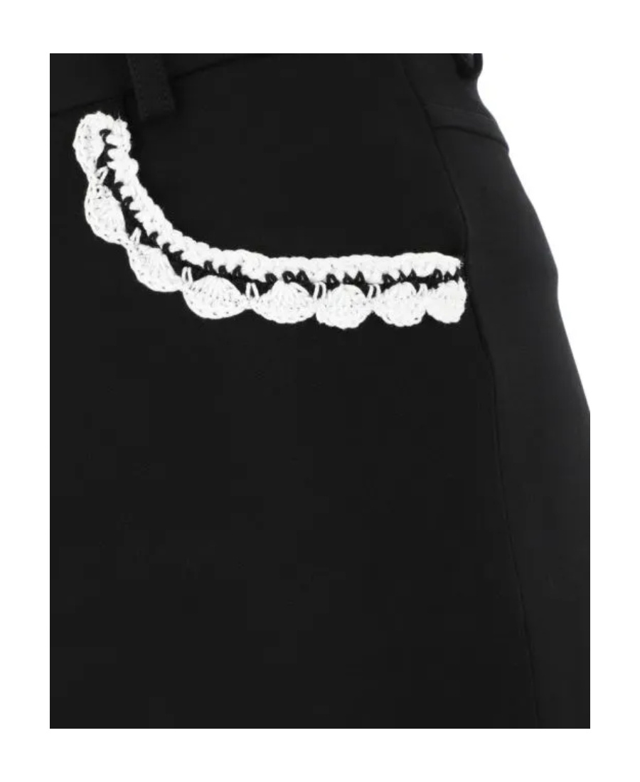 Moschino High-waist Lace-trim Buttoned Shorts In White