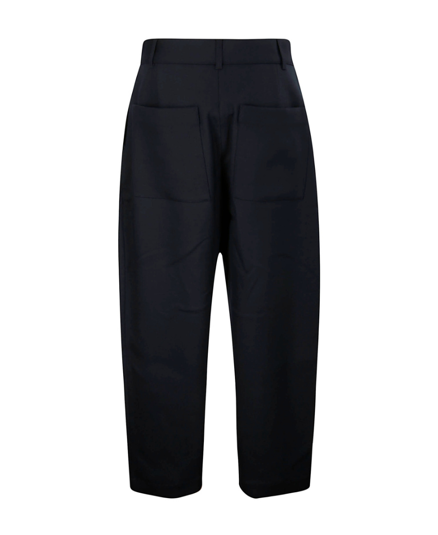Studio Nicholson High-waisted Wide-leg Trousers In Black