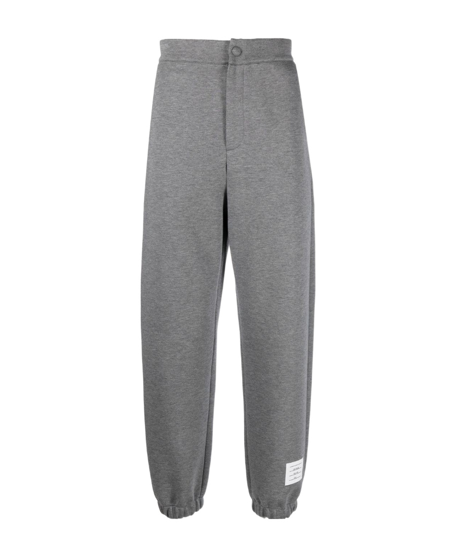 Thom Browne Logo-patch Track Pants In Gray