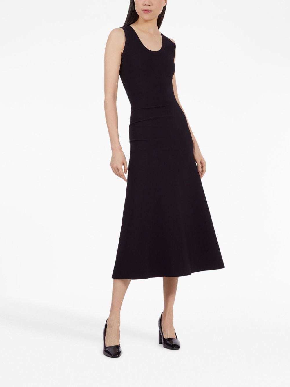 Shop Ferragamo Sleeveless Dress In Black
