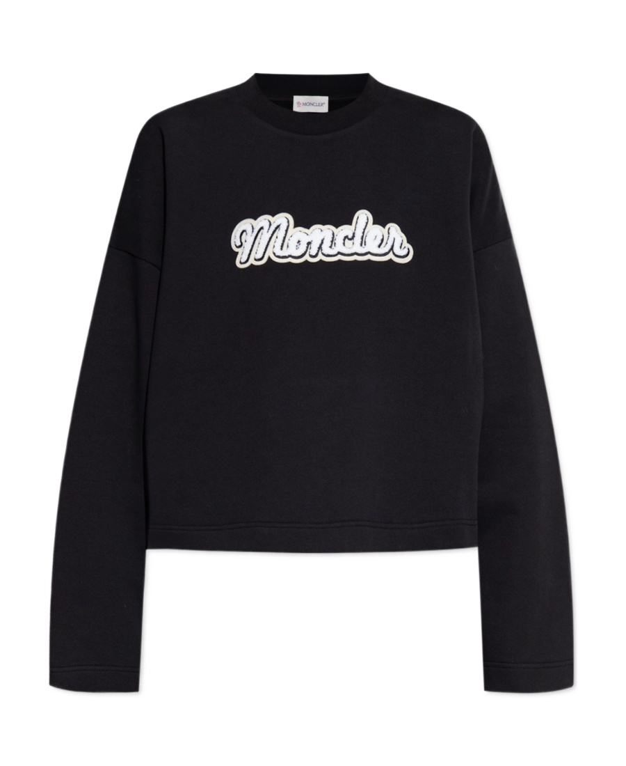 Moncler Cotton Crew-neck Sweatshirt In Black