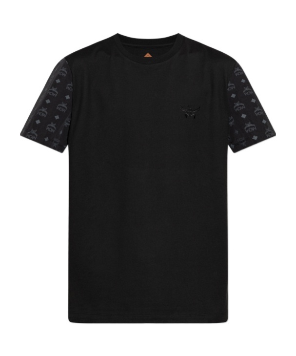 Mcm Monogram-pattern T-shirt In Black