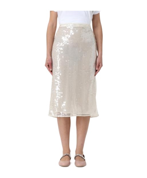 Stella Mccartney Sequined Skirt In White