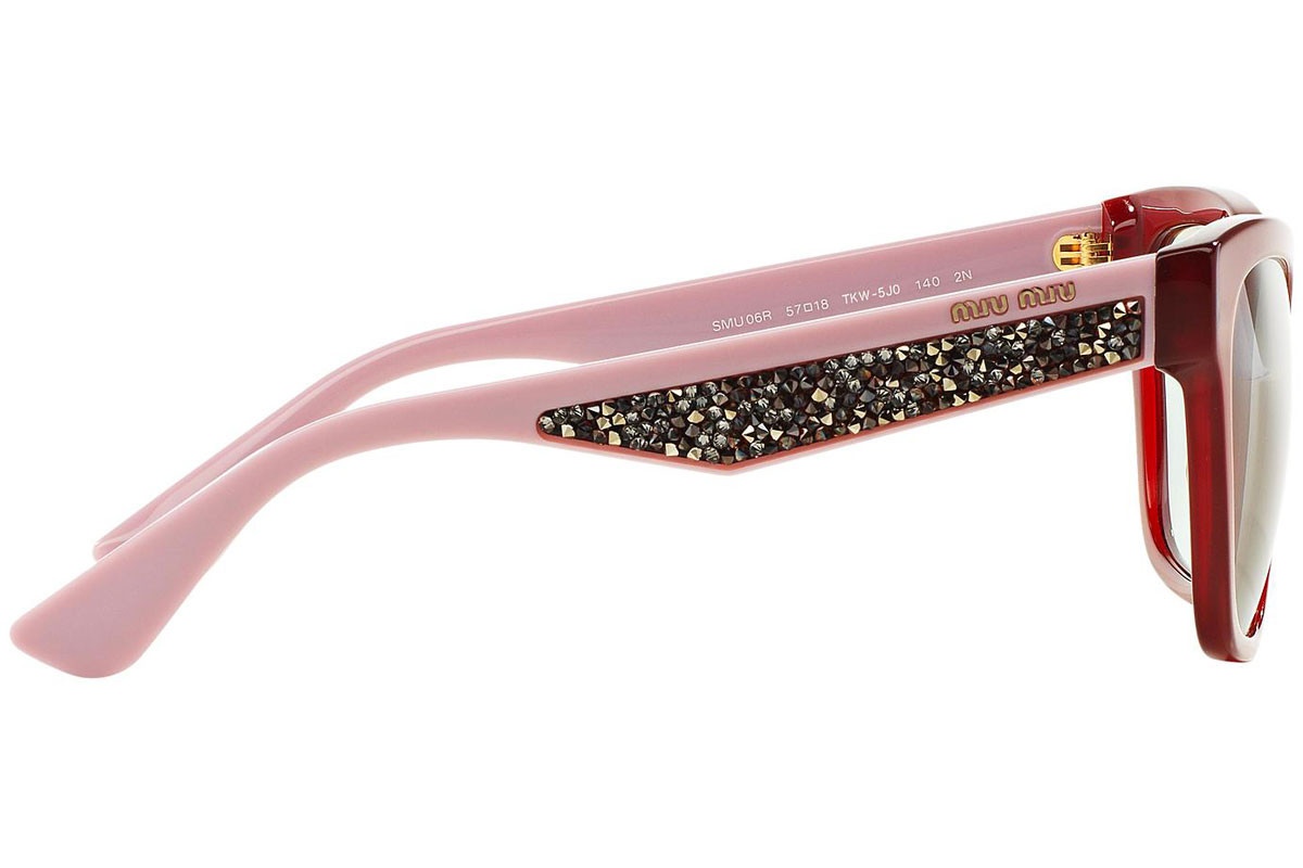 Miu Miu Logo Sunglasses In White