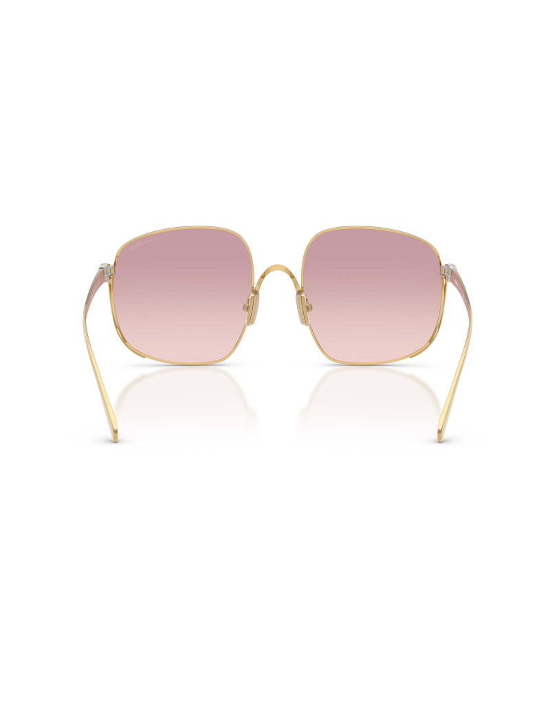 Miu Miu Mu A57s 57mm Gradient Square Sunglasses In Gold
