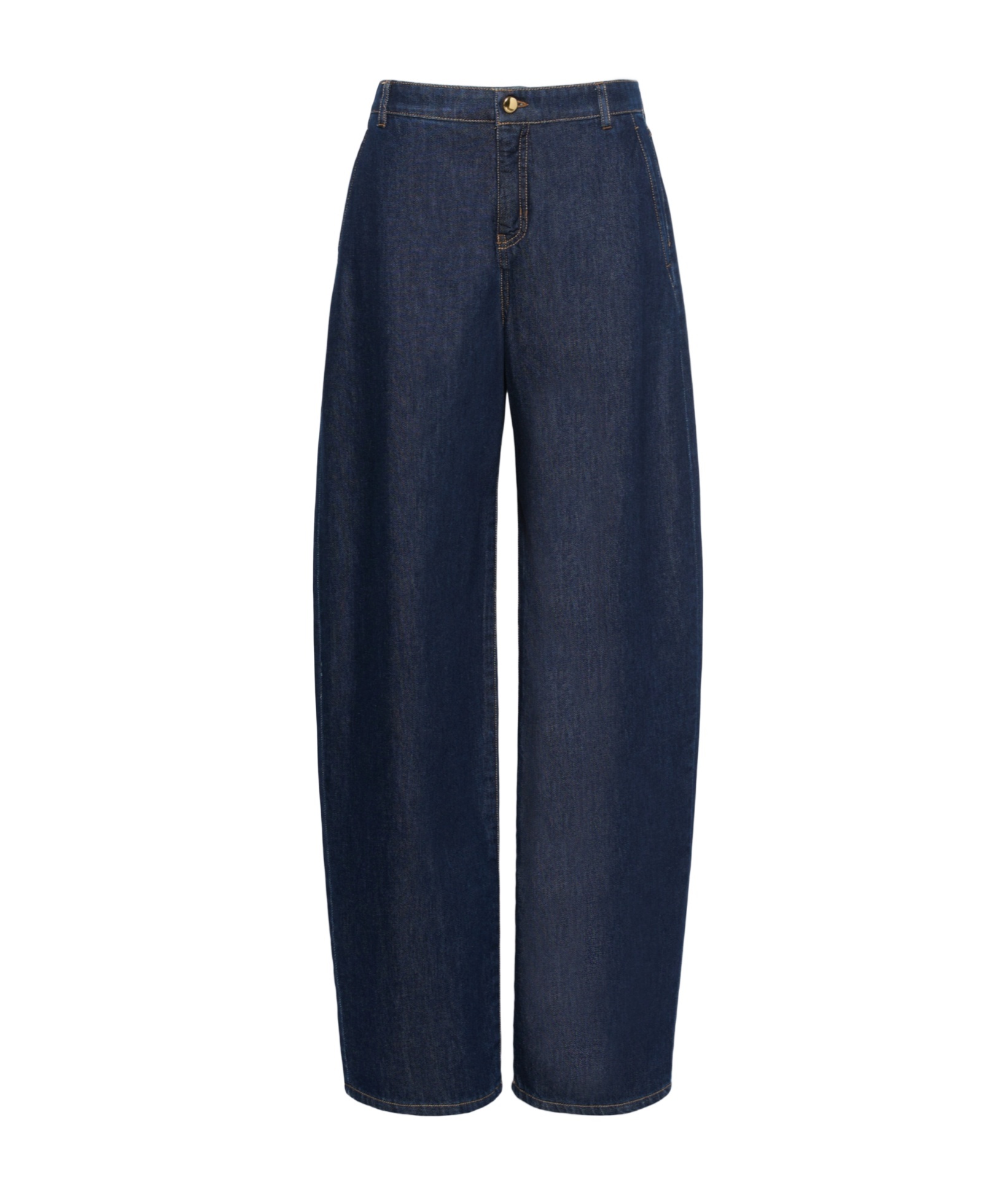 Max Mara Belt-loop Jeans In Navy Blue