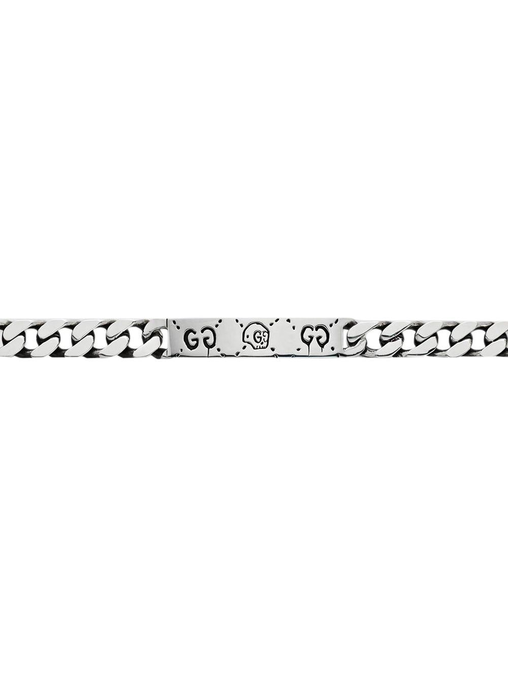 Gucci Ghost Chain Bracelet In Silver In Gray