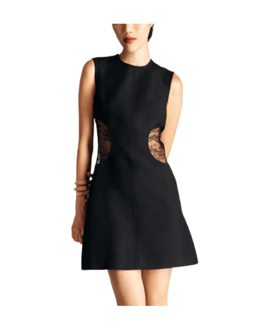 Valentino High-end Crepe Sleeveless Dress In Black