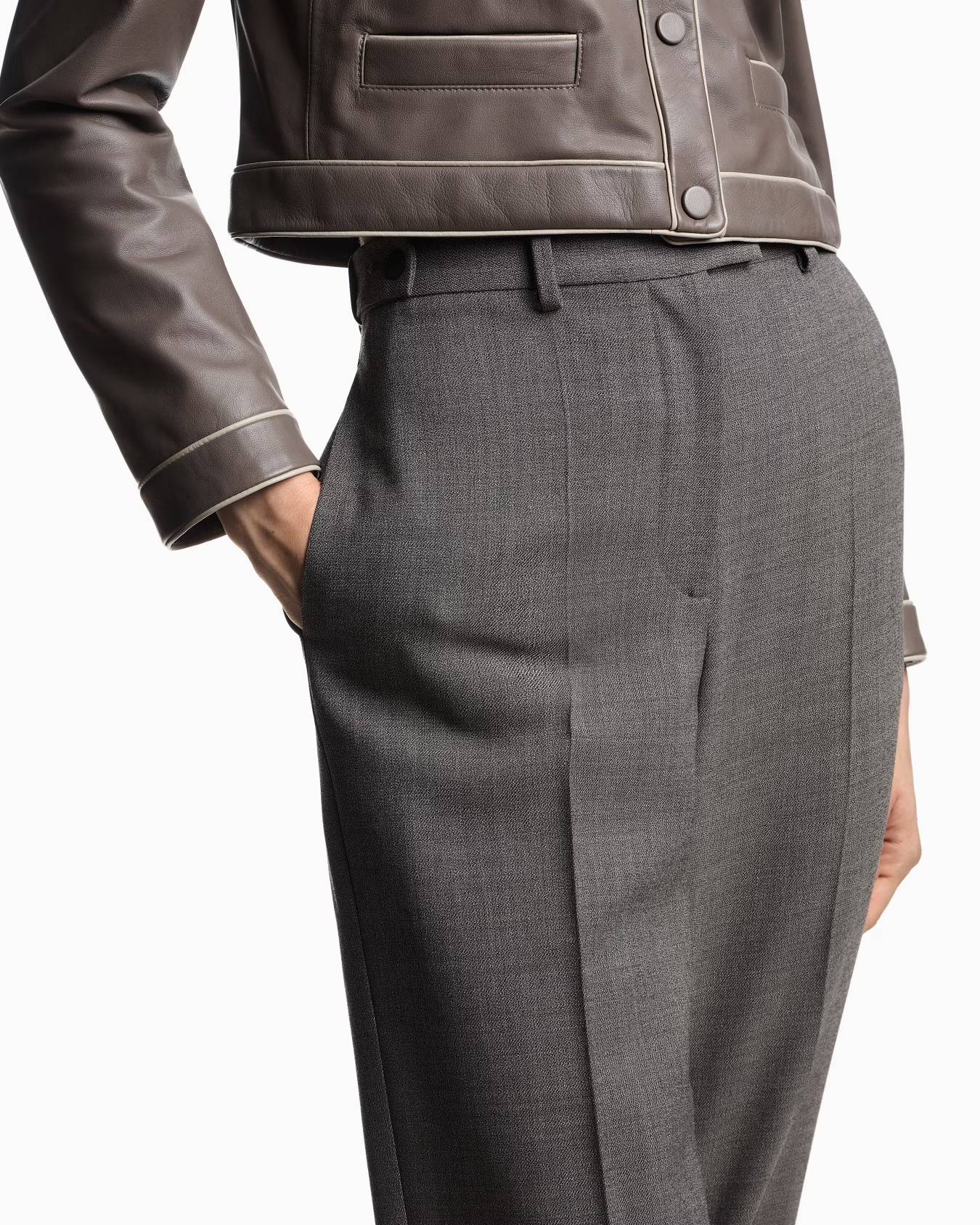 Emporio Armani Tailored Trousers In Gray