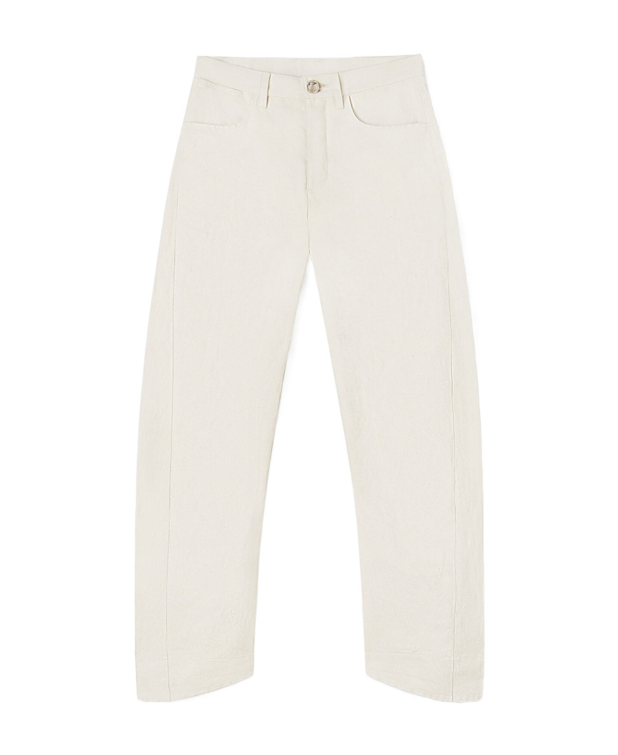 Jil Sander High-waisted Tapered Jeans In White