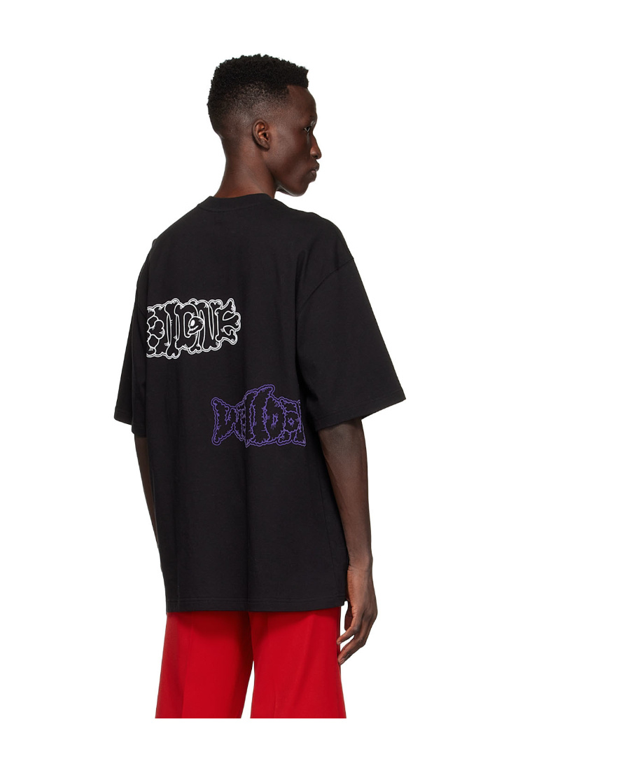 We11 Done Logo-print Short-sleeve T-shirt In Black
