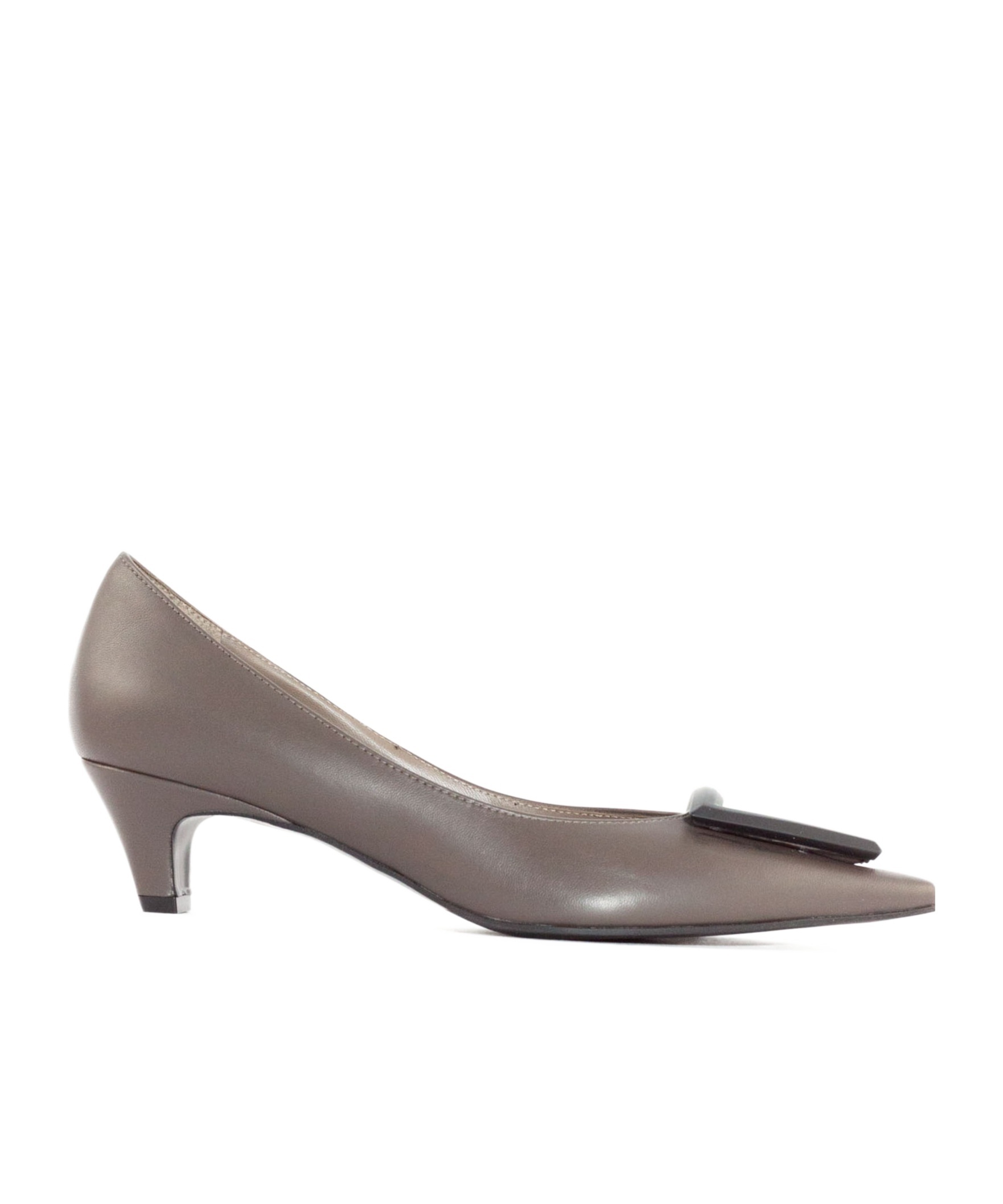 Shop Roberto Festa 55mm Leather Pumps In Gray
