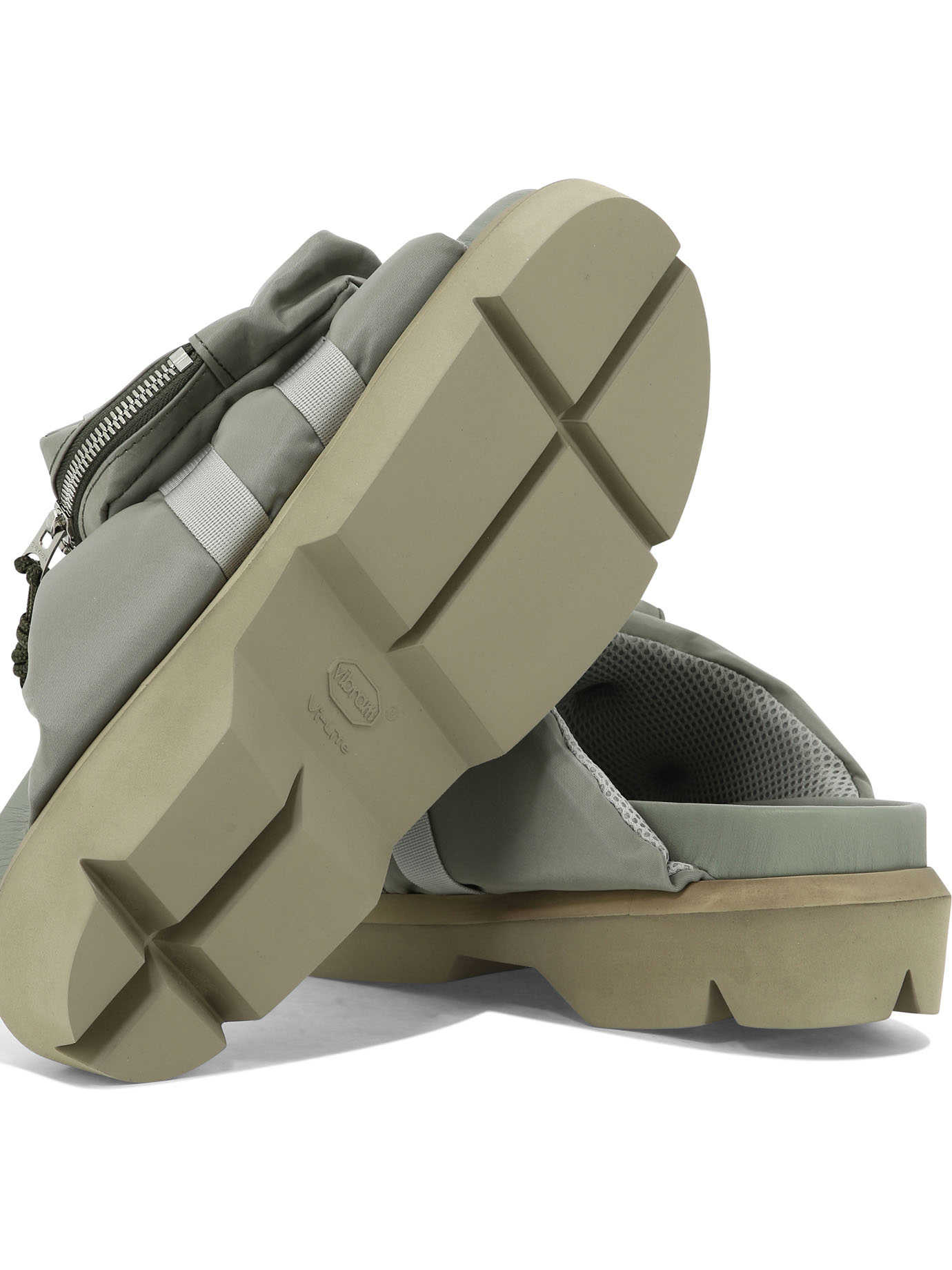 Sacai Open-toed Slippers In Gray