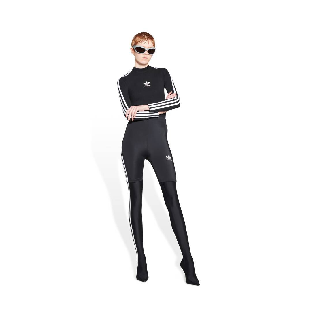 Balenciaga X Adidas 3-stripes Cycling Shorts In Black