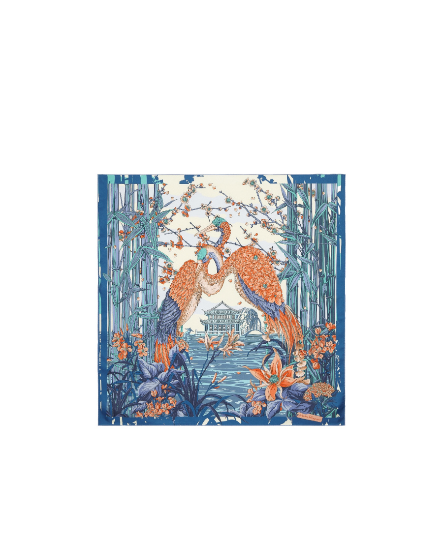 Ferragamo Pattern Scarf In Blue
