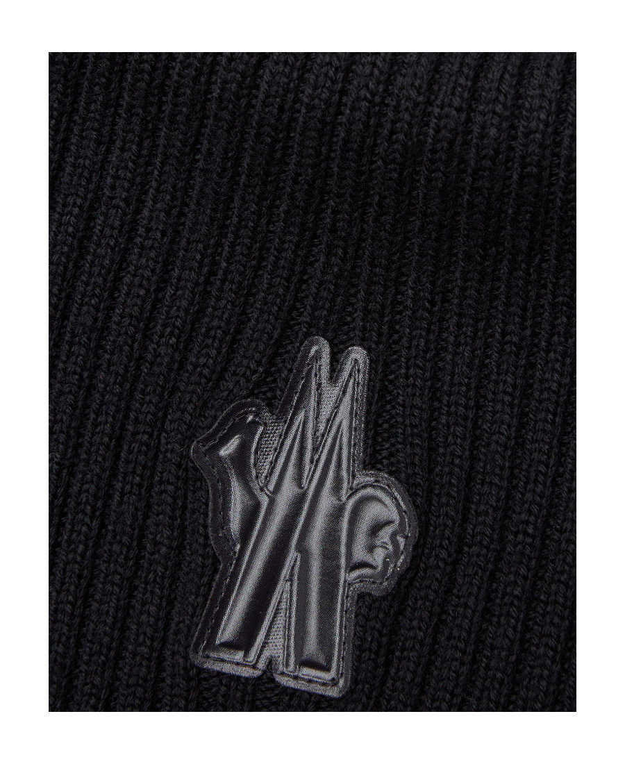 MONCLER WOOL LOGO COLLAR
