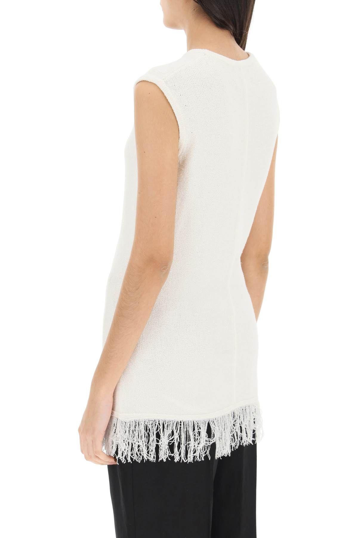 LOULOU STUDIO LOULOU STUDIO FRINGED KNIT TANK TOP 