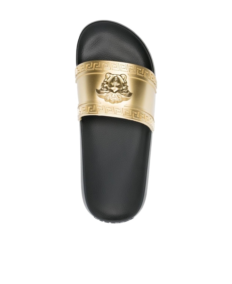 Versace Medusa Head Pool Slides In Black