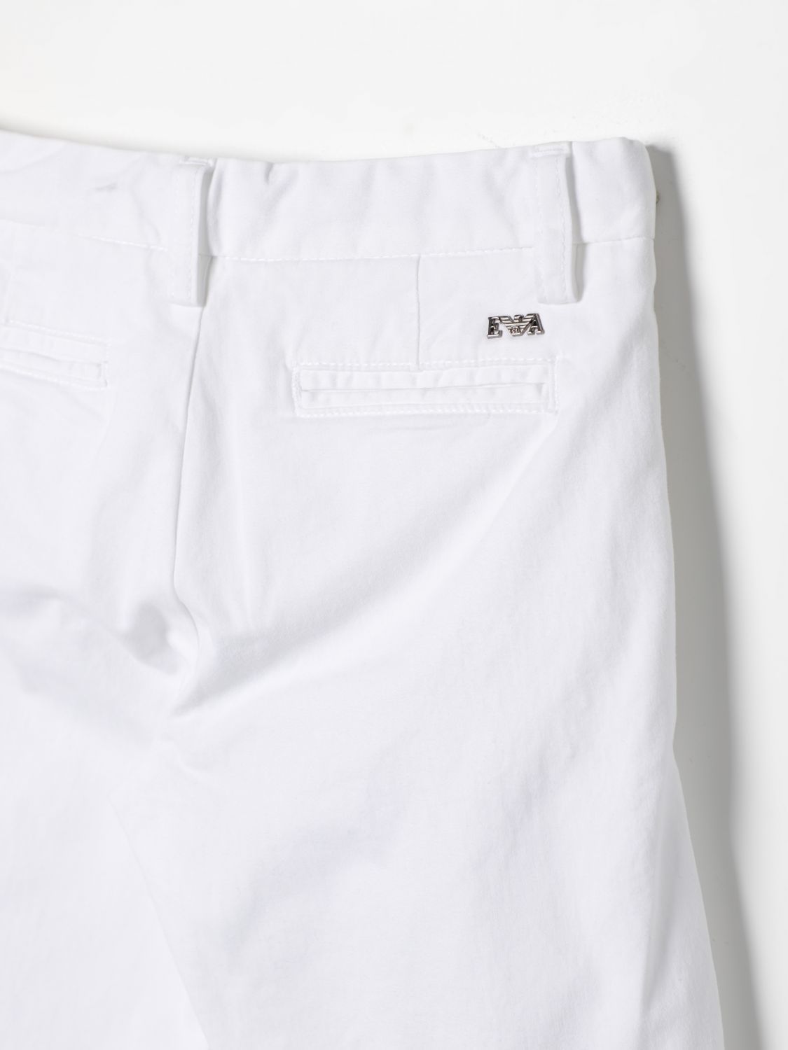 Emporio Armani Logo-plaque Bermuda Shorts In White