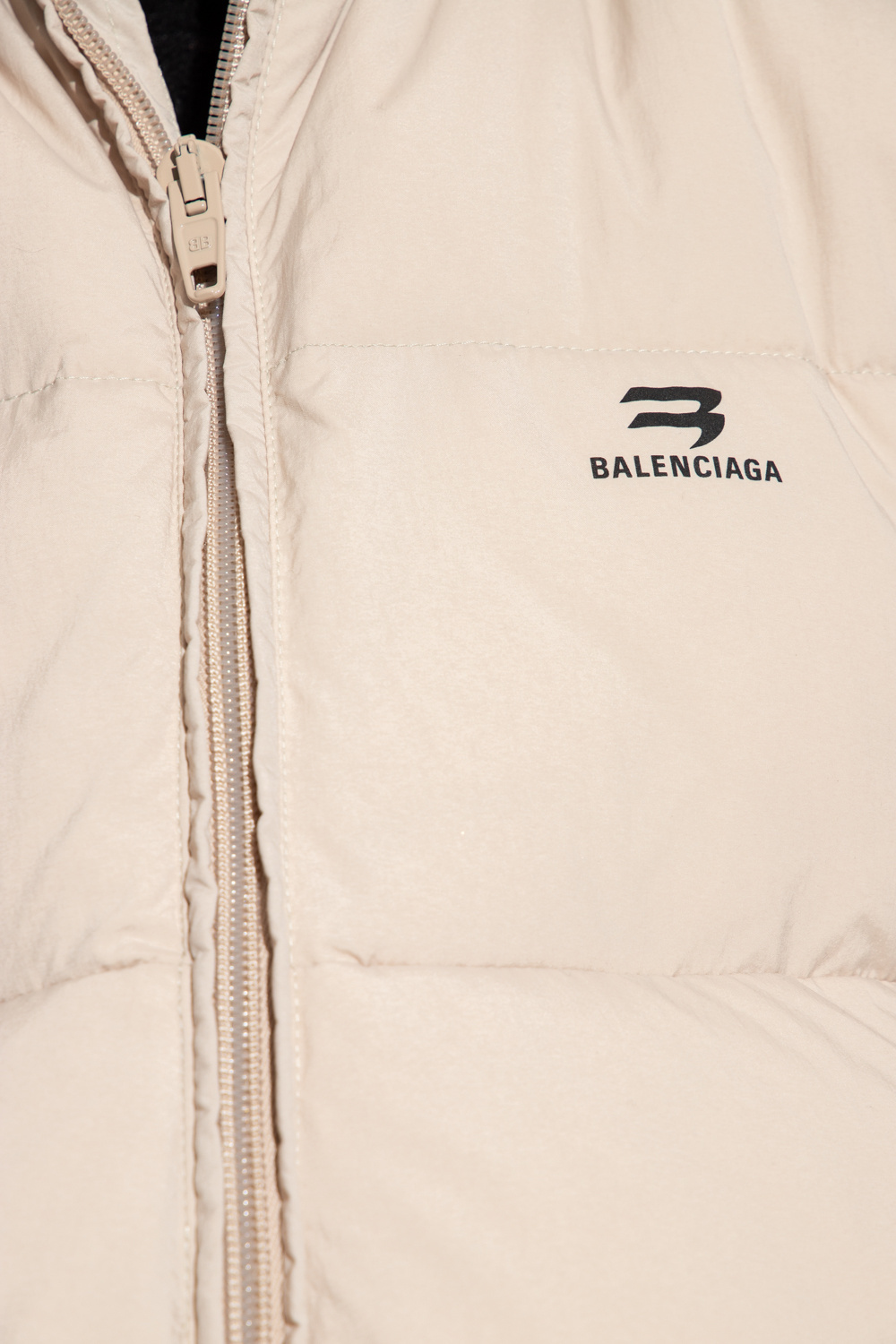 BALENCIAGA C-SHAPE LOGO-PRINT PUFFER JACKET