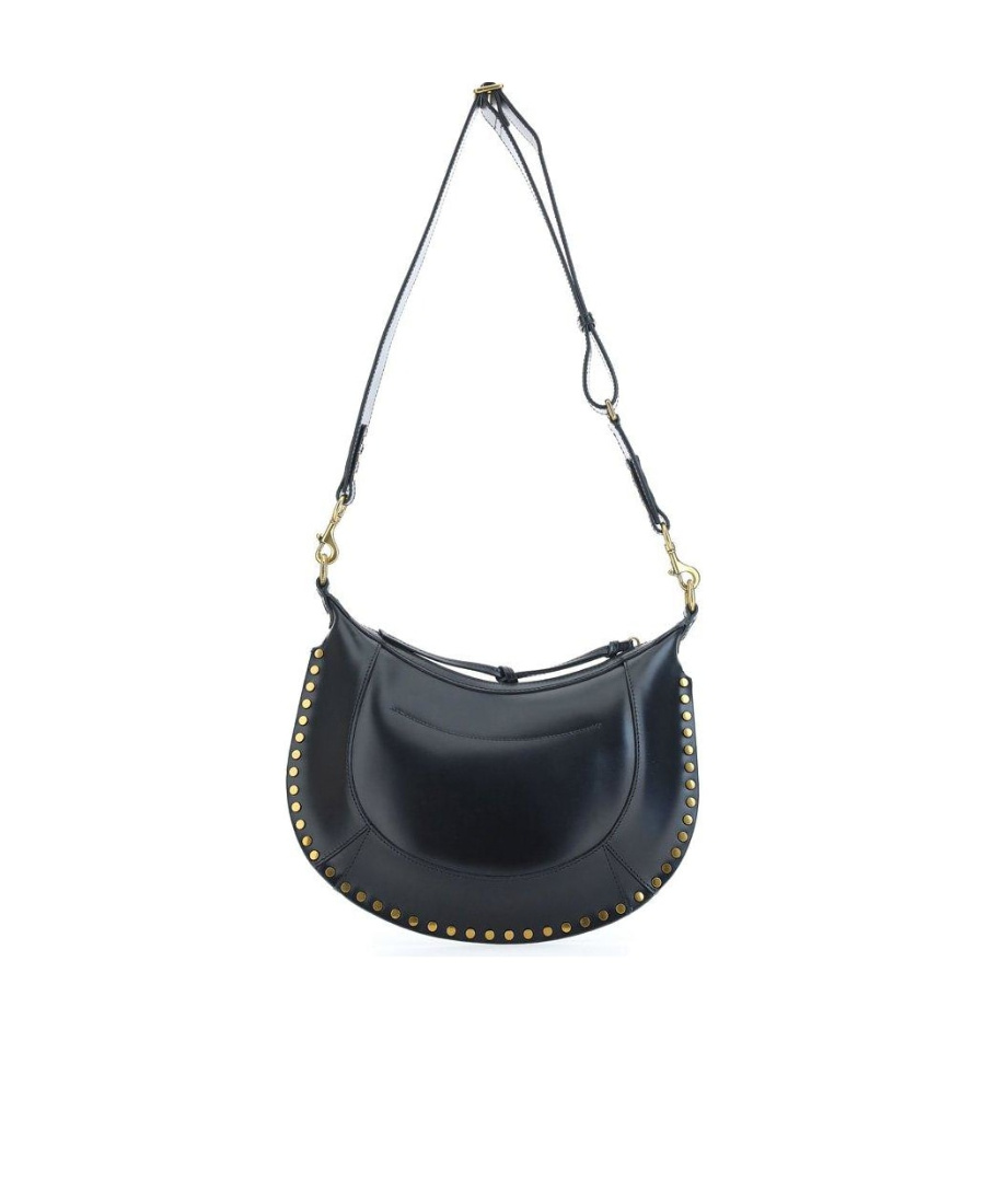 Shop Isabel Marant Logo Shoulder Bag In Black