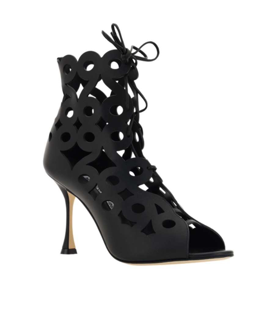 Manolo Blahnik Taralo Heeled Sandals In Black