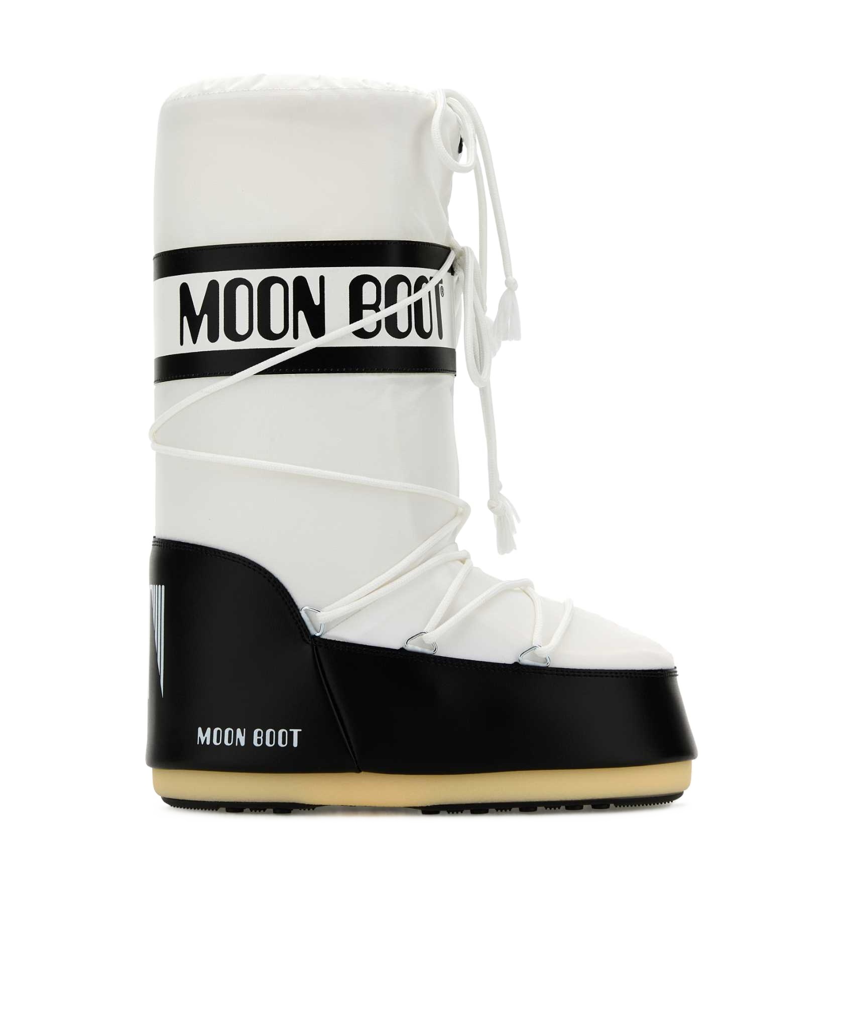 Moon Boot Icon Panelled Waterproof Lace-up Boots In White
