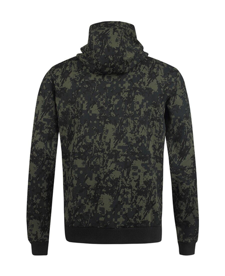 Ea7 Hooded Camouflage Sweater In Black