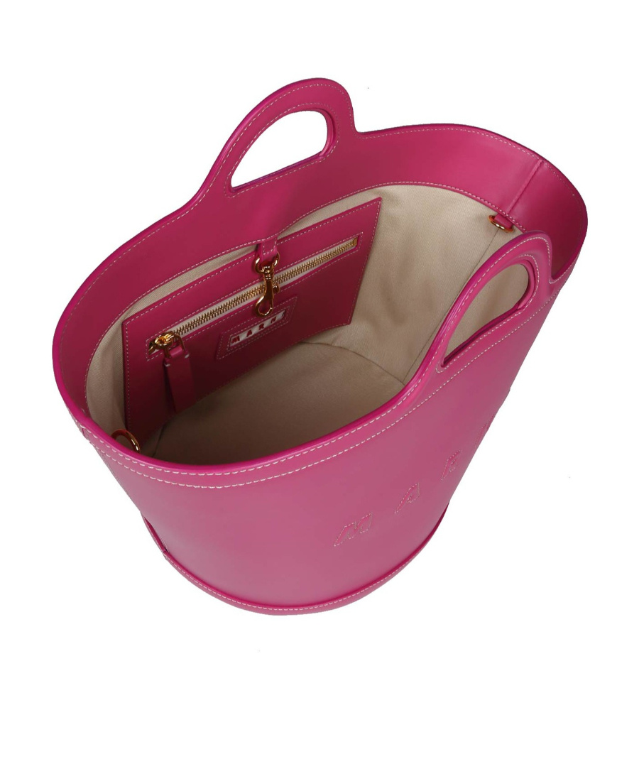Marni Fuchsia Tropicalia Tote Bag In Pink