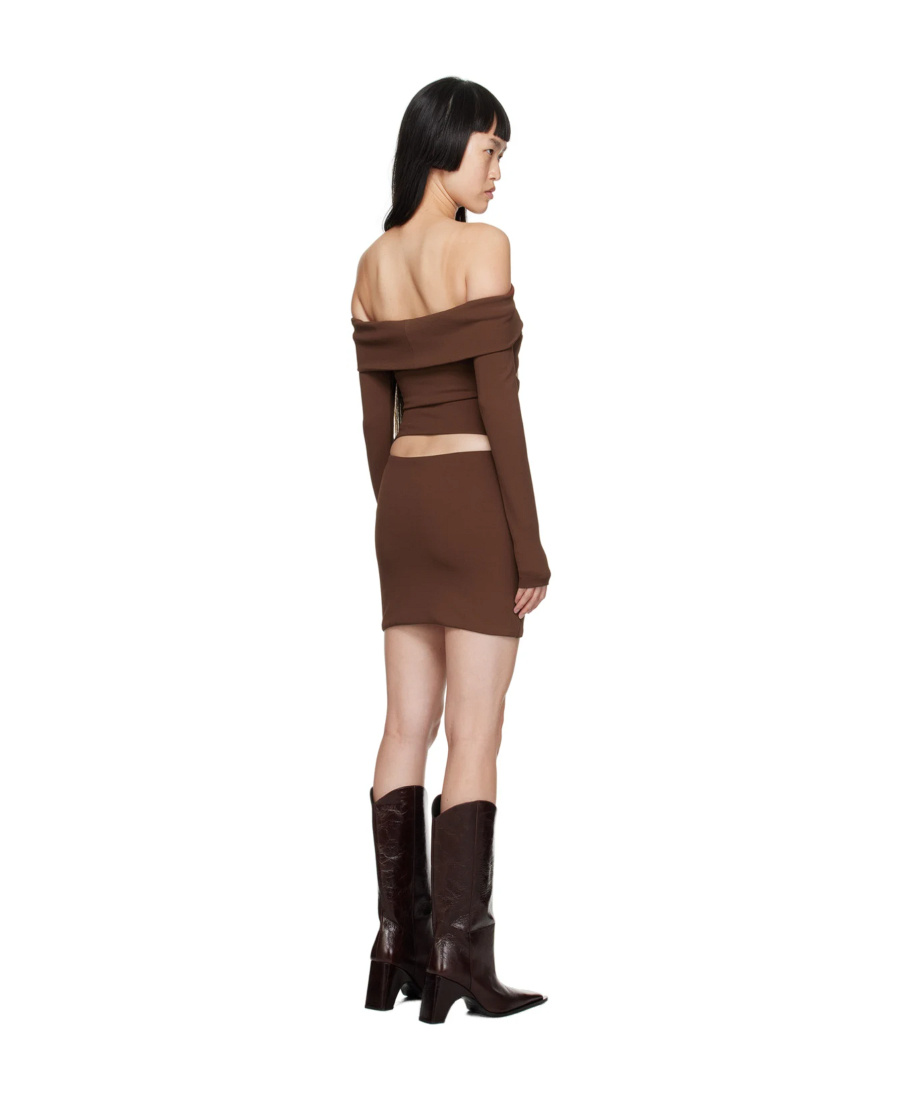 Misbhv Brown Elena Minidress In Brown