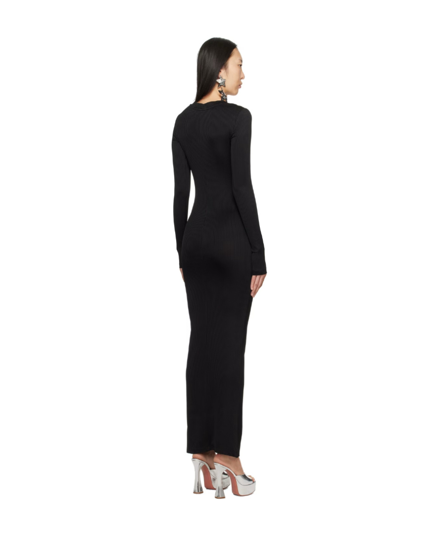 Shop Area Fine-ribbed Maxi Dress In Black