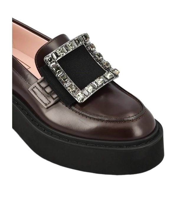 Roger Vivier Viv Rangers High Strass Loafer In Black