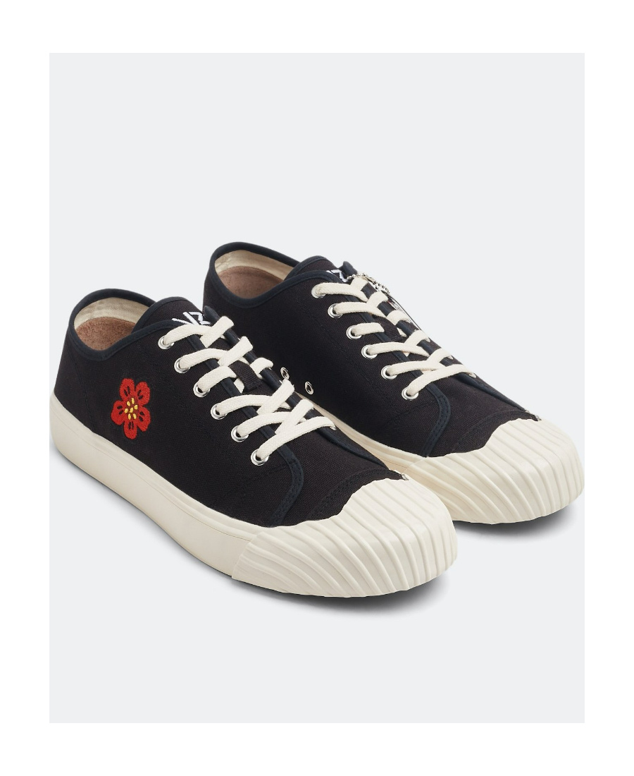 Kenzo Lace-up Low-top Sneakers In Black