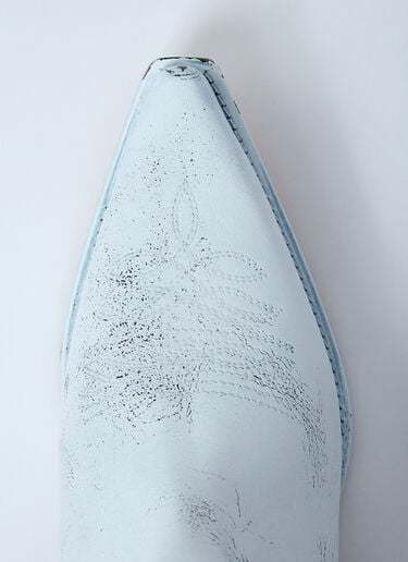 Mm6 Maison Margiela 40mm Leather Boots In Blue