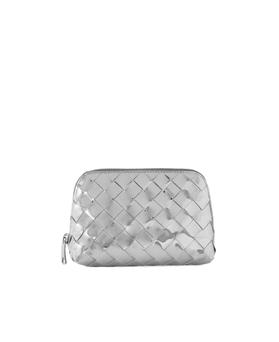 Shop Bottega Veneta Intrecciato Beauty Pouch In Gray
