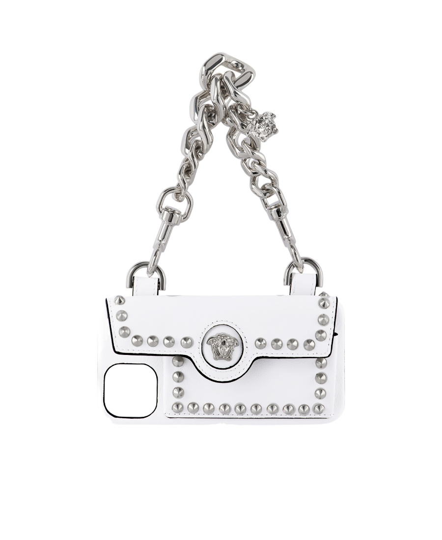 Versace Medusa-motif Chain Iphone Cover In White