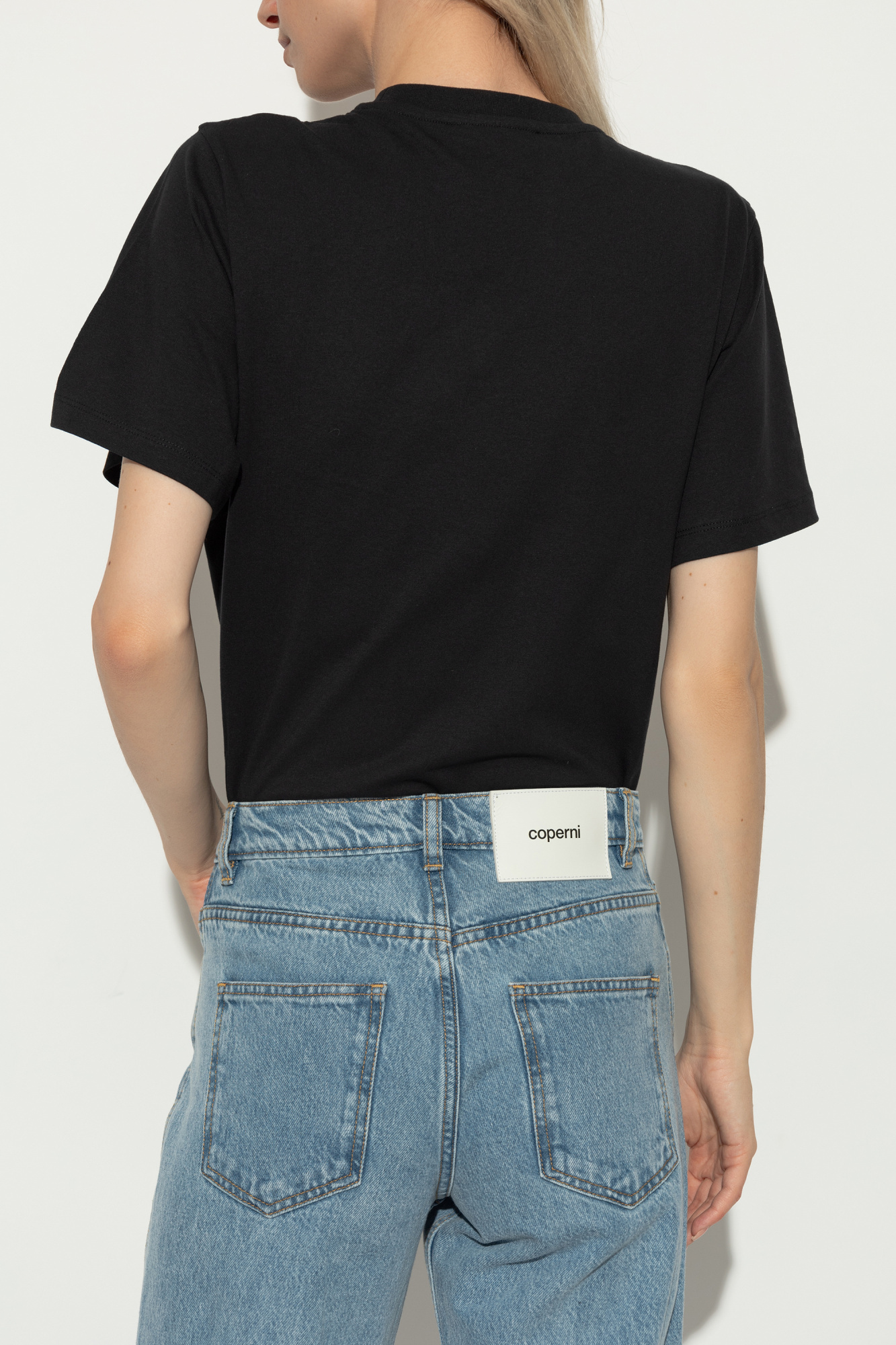 Coperni Logo-print Bodysuit In Black