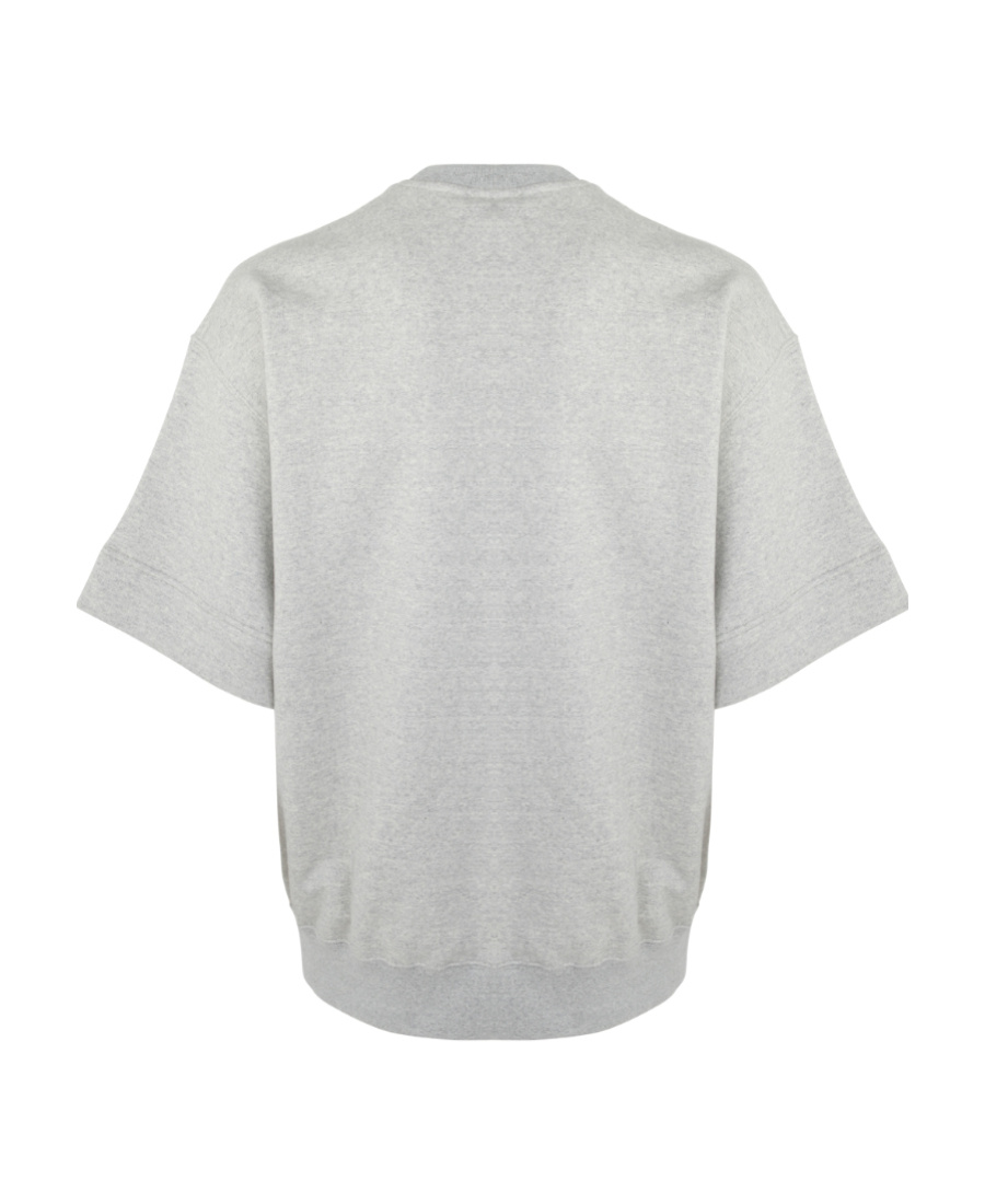 Jil Sander Short-sleeve Cotton Sweatshirt In Gray