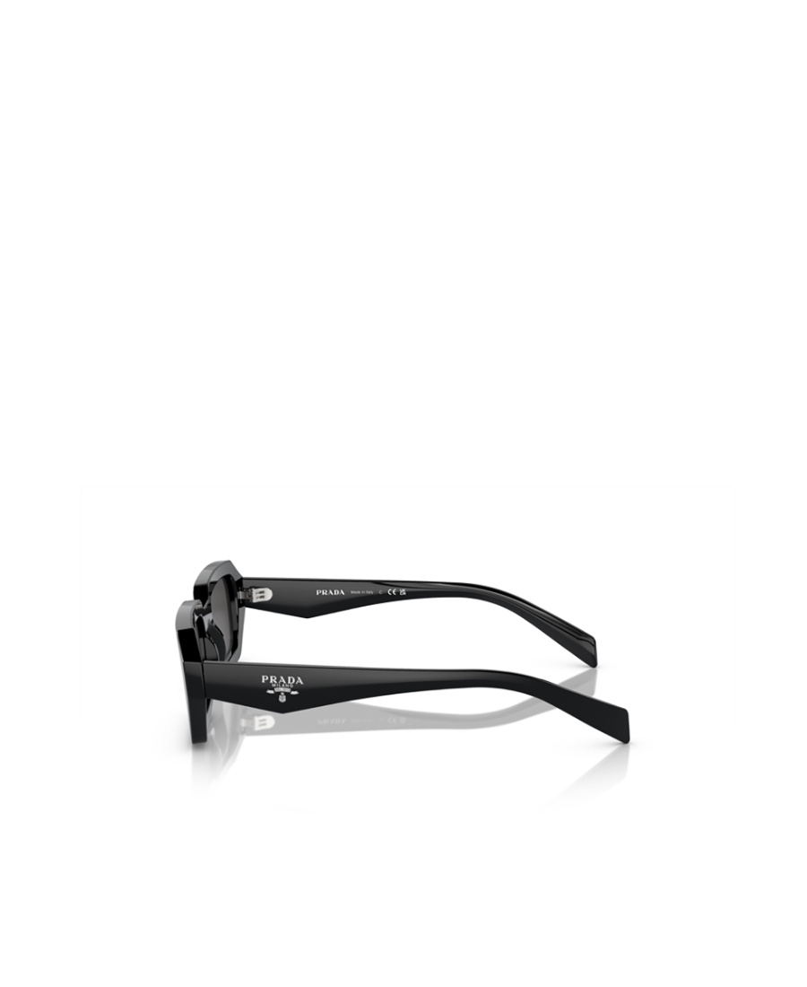 Prada Geometric Rectangle Acetate Sunglasses In Black