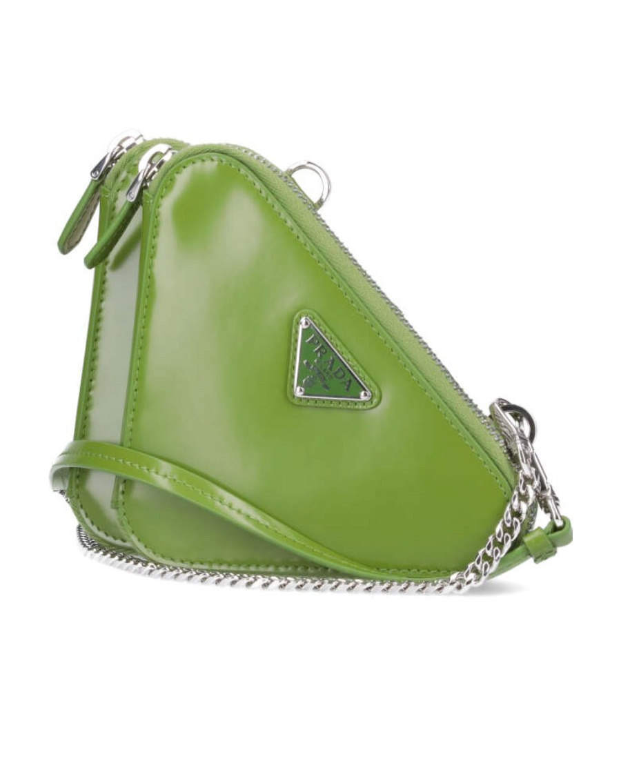 Shop Prada Logo-plaque Mini Bag In Green