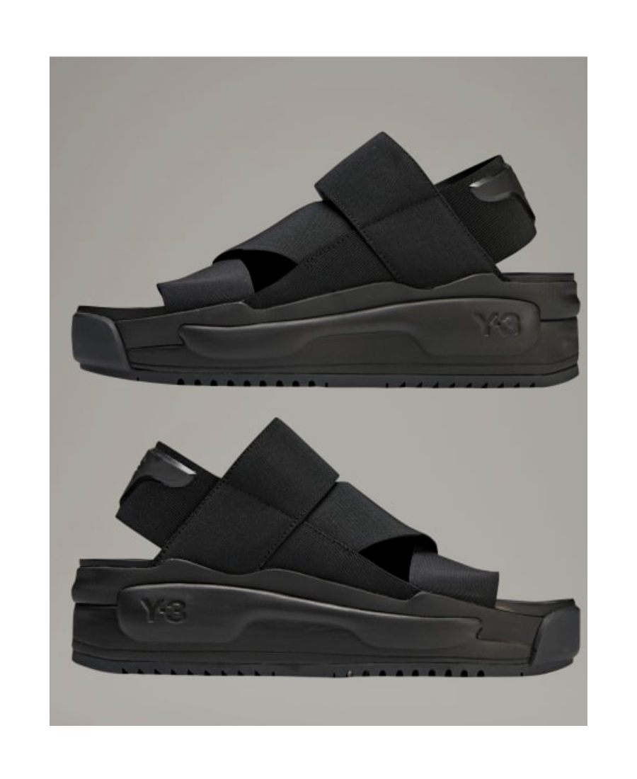 Y-3 Y-3 LOGO EMBOSSED OPEN-TOE SANDALS