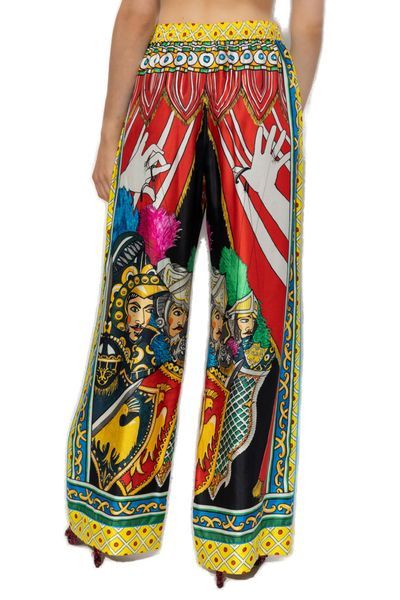 Dolce & Gabbana Multi-panel Palazzo Pants In Multicolor