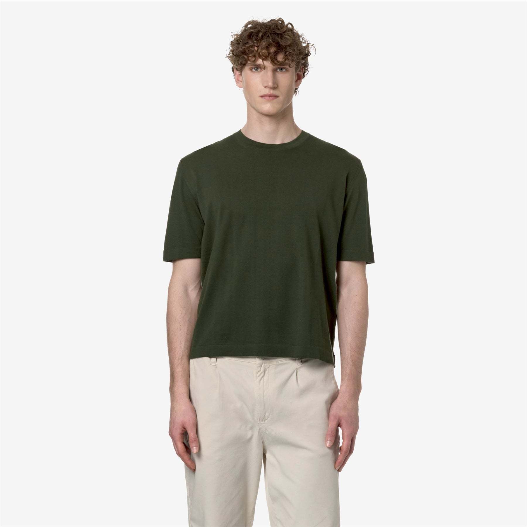 K-way T-shirt With Round Neck And Short Sleeves In Black