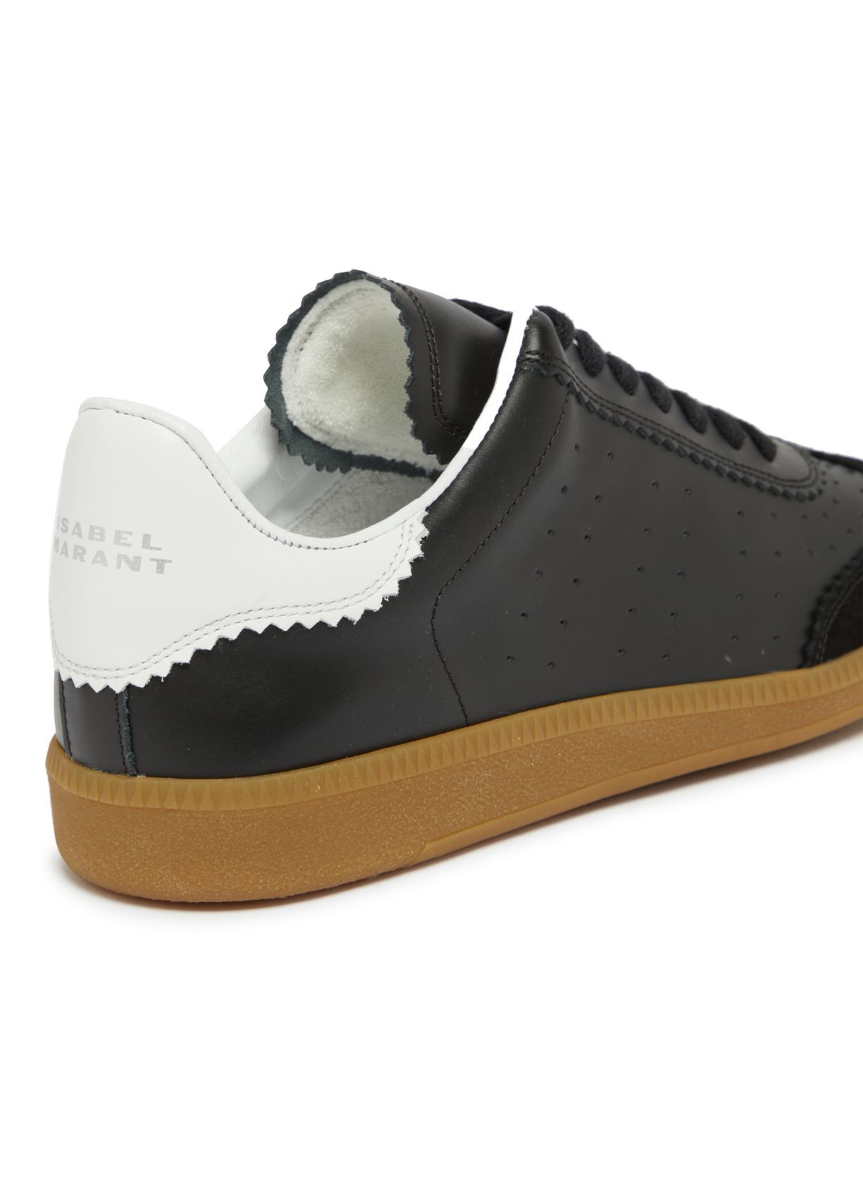 Shop Isabel Marant Round Toe Low-top Sneakers In Black